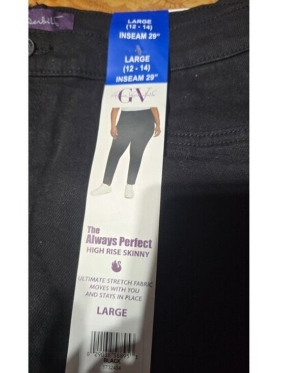 Gloria Vanderbilt Denim - Gloria Vanderbilt Women's The Always Perfect High Rise Skinny Jeans Size L 12-14